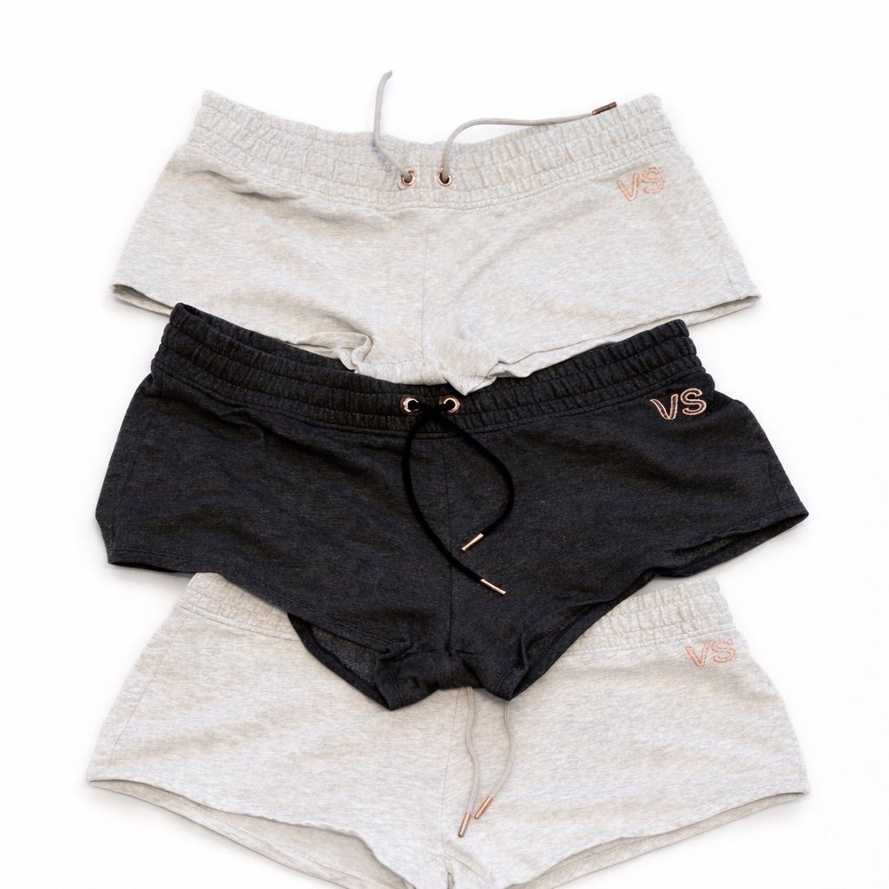 Lot of 3 Victoria's Secret Sport Fleece Booty Shorts Low Rise Women's Medium
